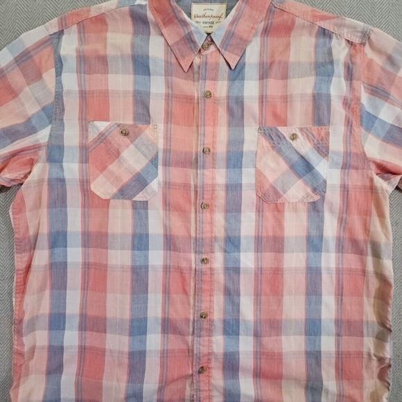 OG Weatherproof Vintage Shirt 2XL Short Sleeve Button Up Americana Normcore - Picture 5 of 16